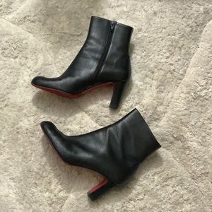 Christian Louboutin Black Booties Red Bottom 39